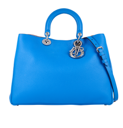 Christian Dior Large Diorissimo, Leather, Blue, MA0124, DB/S, 2*